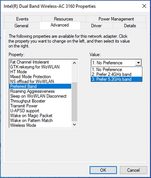 change your network band