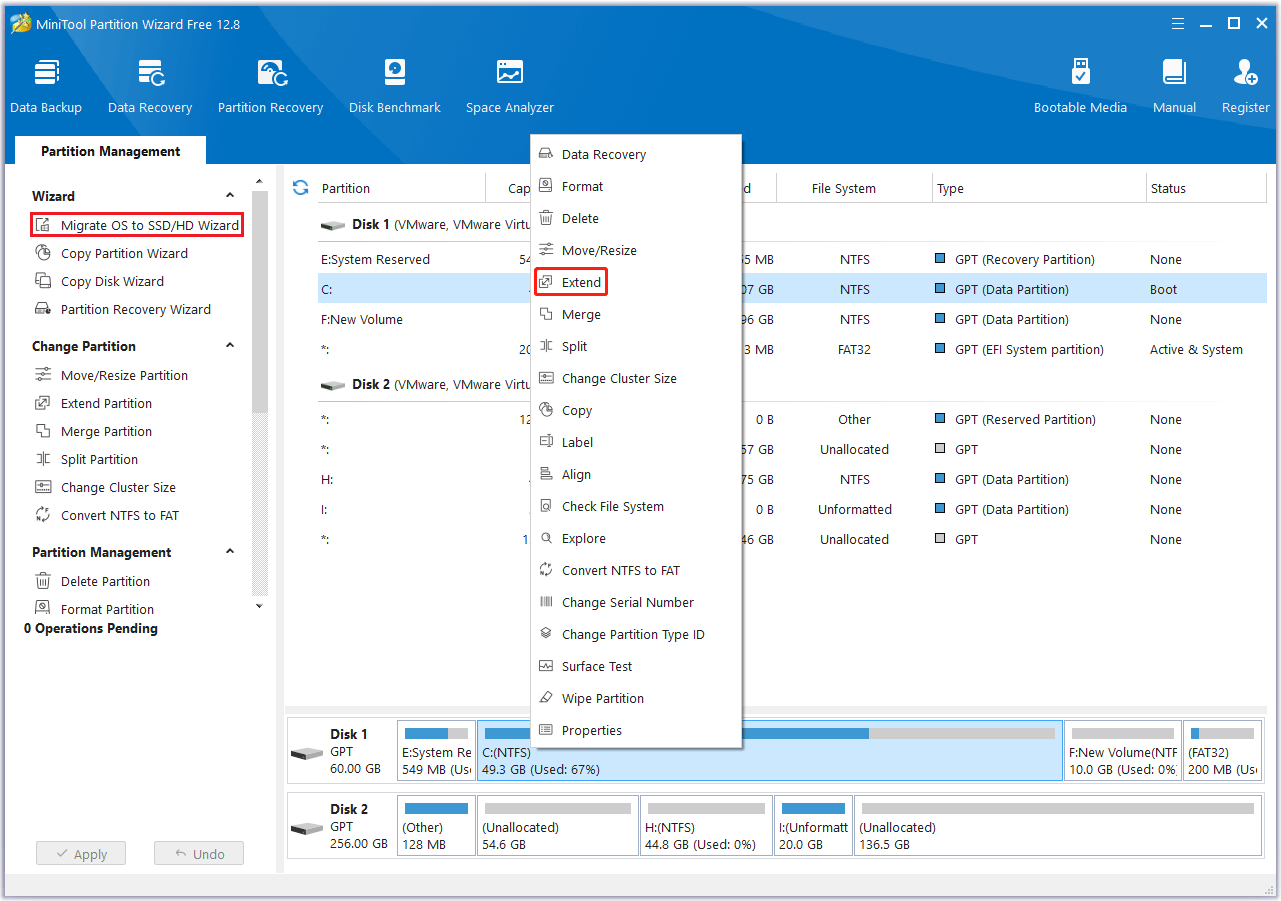 extend partition or migrate OS