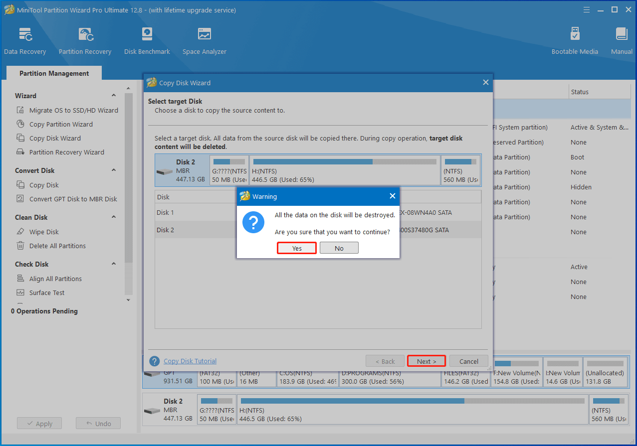 choose a hard drive for disk cloning