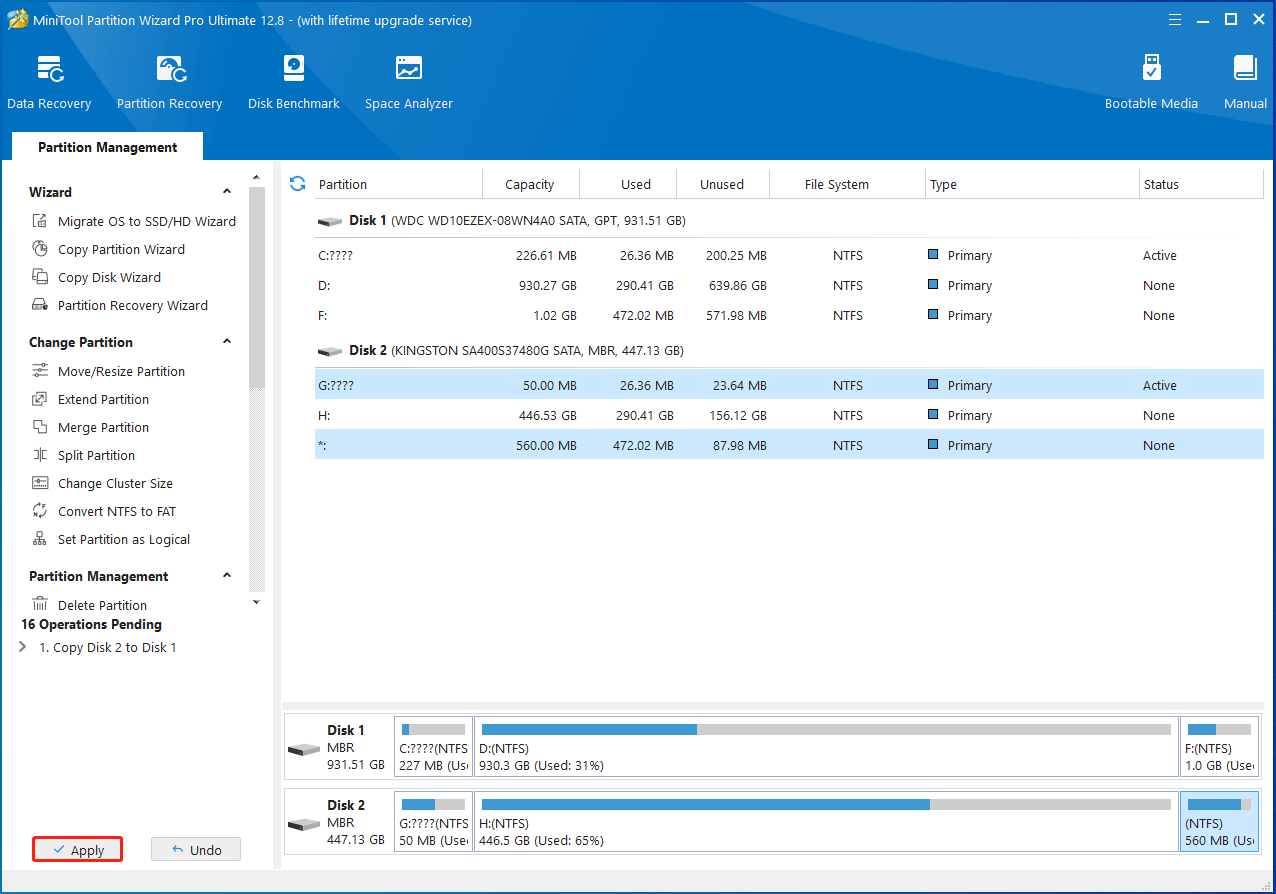 execute all disk cloning operations