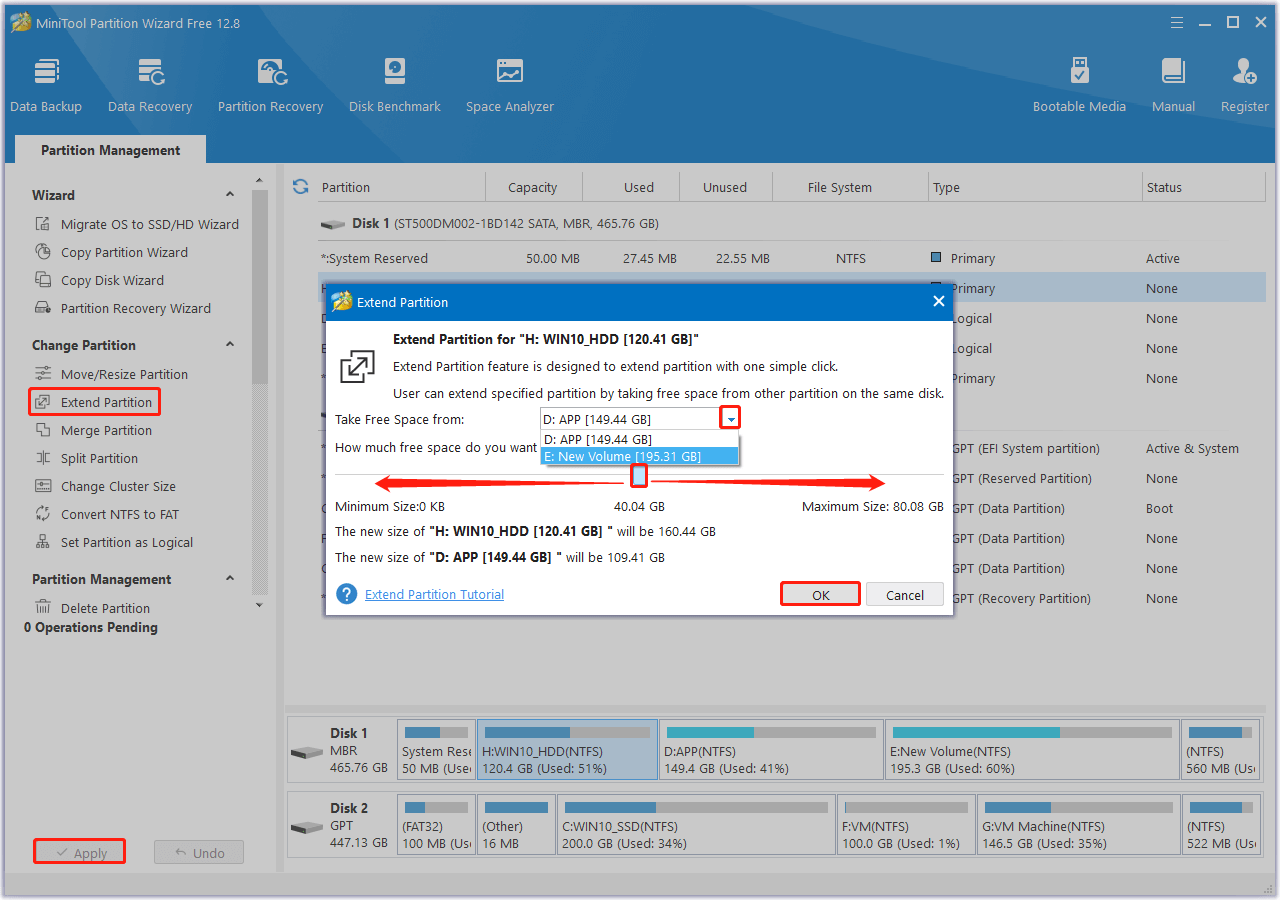 use Extend Partition feature