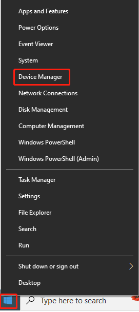 open Device Manager