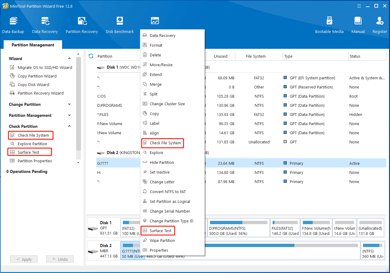 scan hard drive for errors