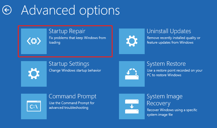 run Startup Repair