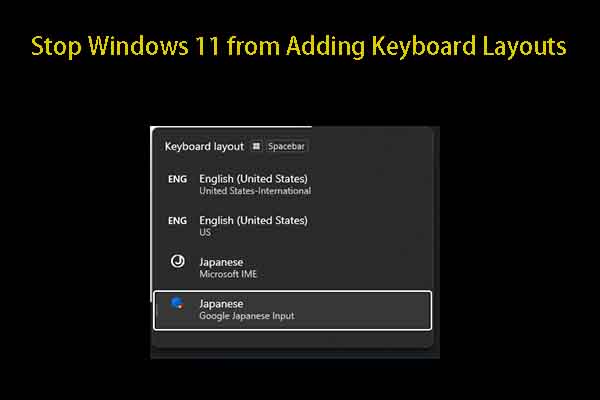 How to Stop Windows 11 from Adding Keyboard Layouts? 5 Methods