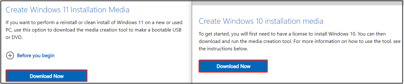 download Windows installation media