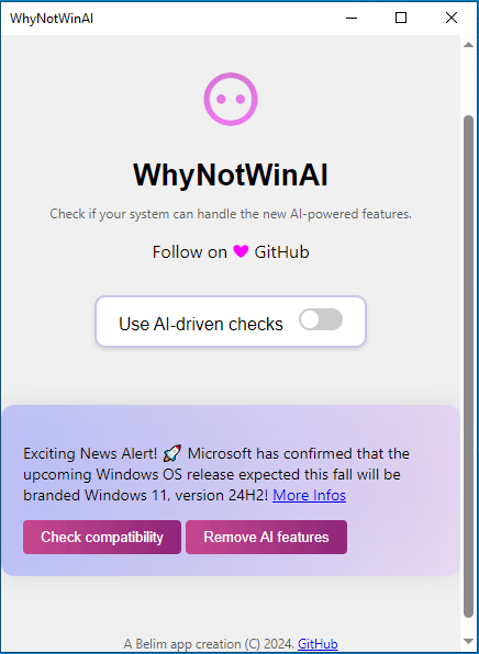 WhyNotWinAI check compatibility