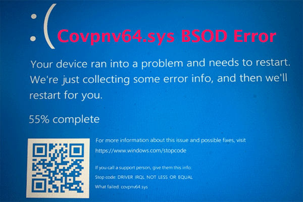 4 Ways to Fix the Covpnv64.sys BSOD Error on Windows 10/11