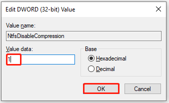 change the value data and click OK