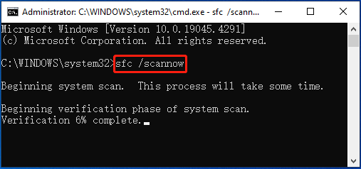 perform the SFC scan