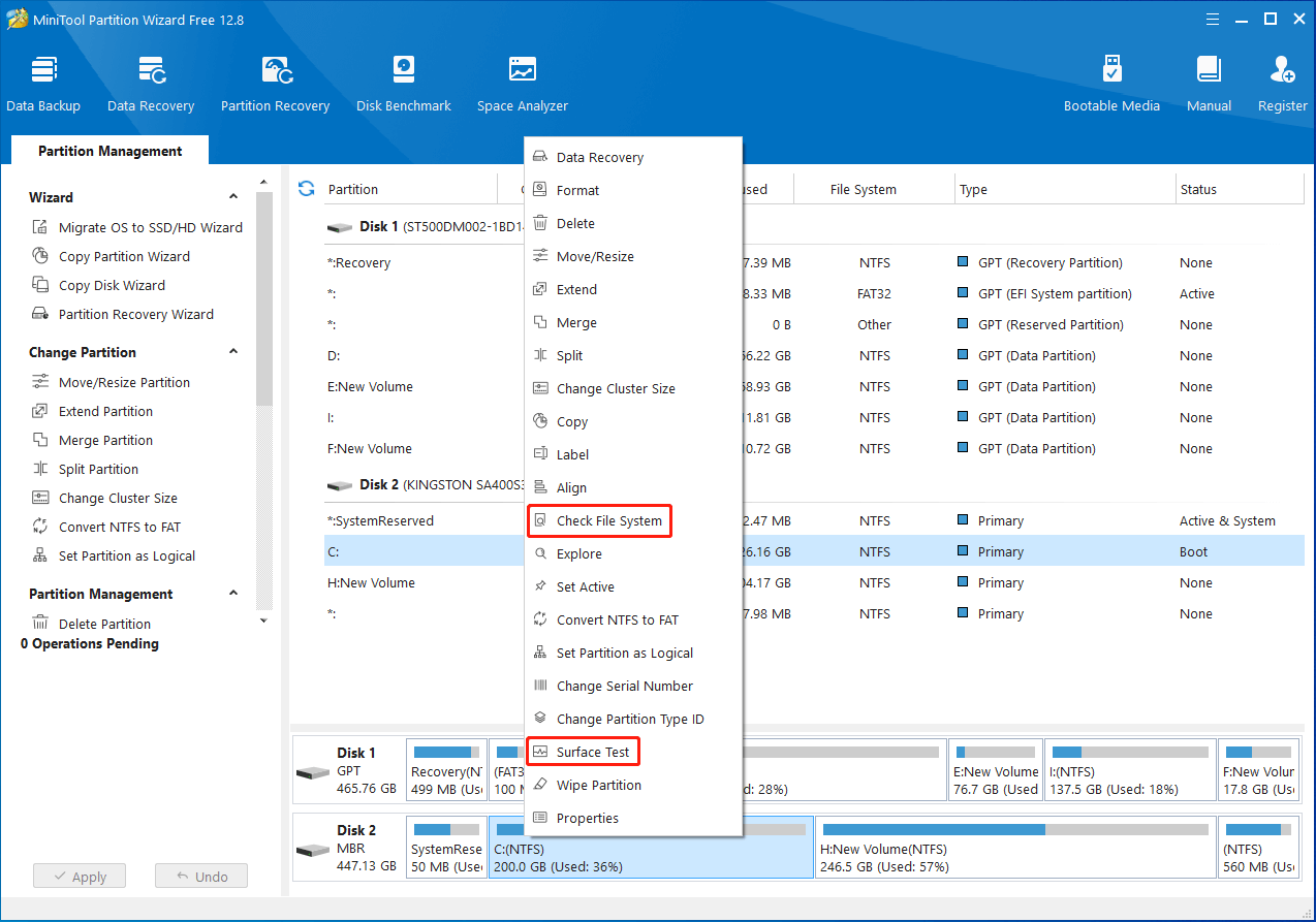 check your drive for errors