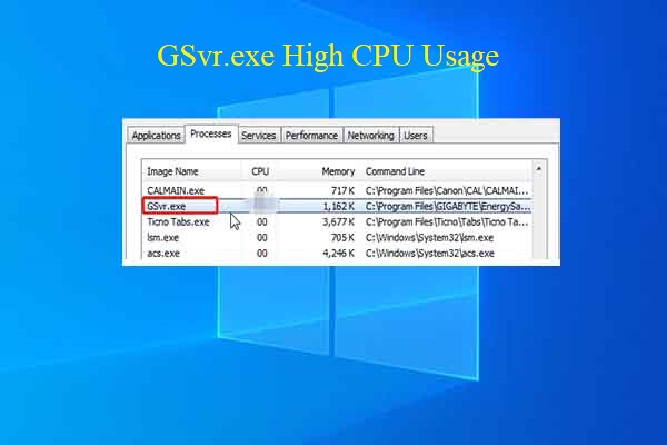 3 Solutions to GSvr.exe High CPU Usage in Windows 10/11