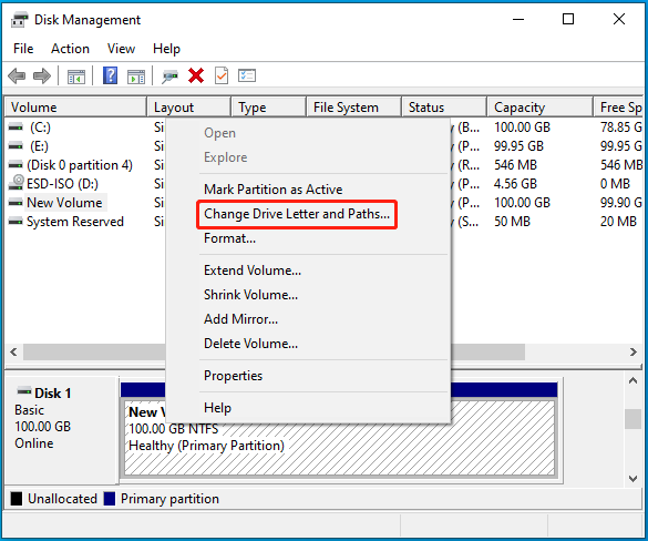 select Change Drive Letter and Paths