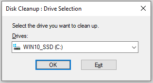 select system drive and click OK