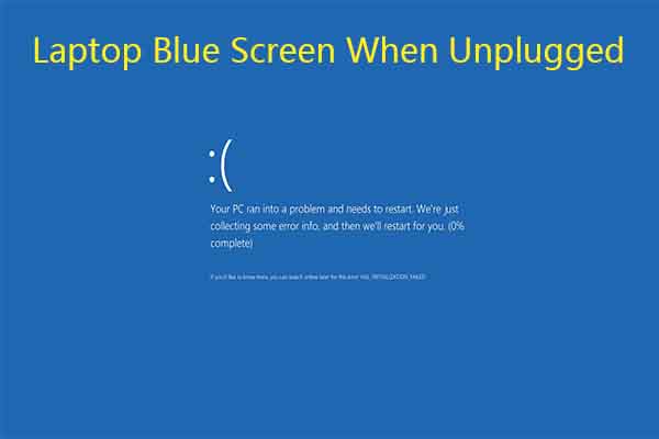 Laptop Blue Screen When Unplugged: How to Fix and Recover Data