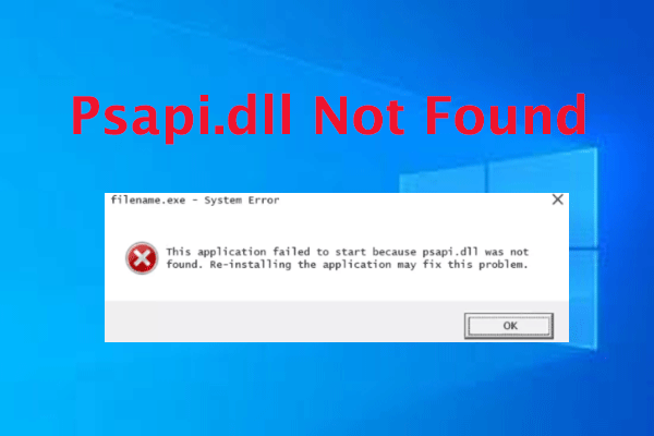 Solved - Psapi.dll Not Found or Missing in Windows 10/11