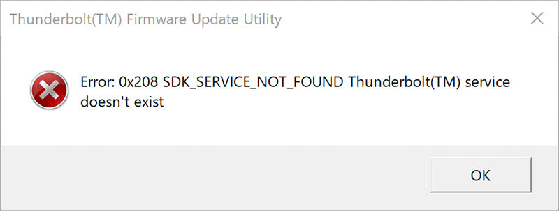 Thunderbolt error