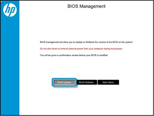 update HP BIOS