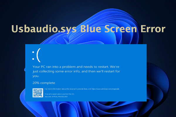 How to Fix the Usbaudio.sys Blue Screen Error? Here Are 4 Ways!