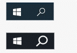 Windows Search icon turns big