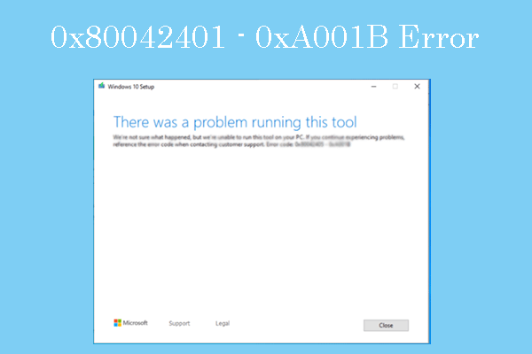 How to Fix Windows Media Creation Tool 0x80042401 – 0xA001B Error