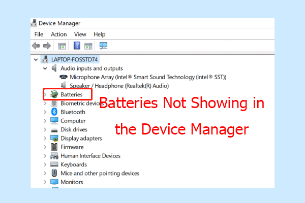 [Solved] Batteries Not Showing in the Device Manager