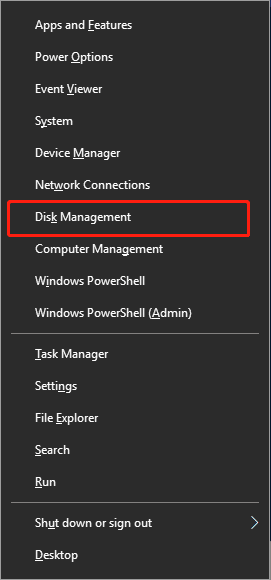 click Disk Management