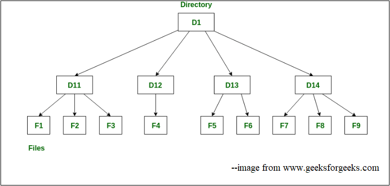 structures of directory in operating system