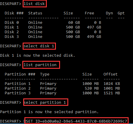 delete the EFI partition