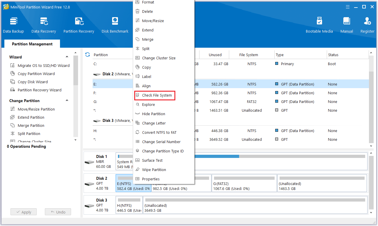 click Check File System