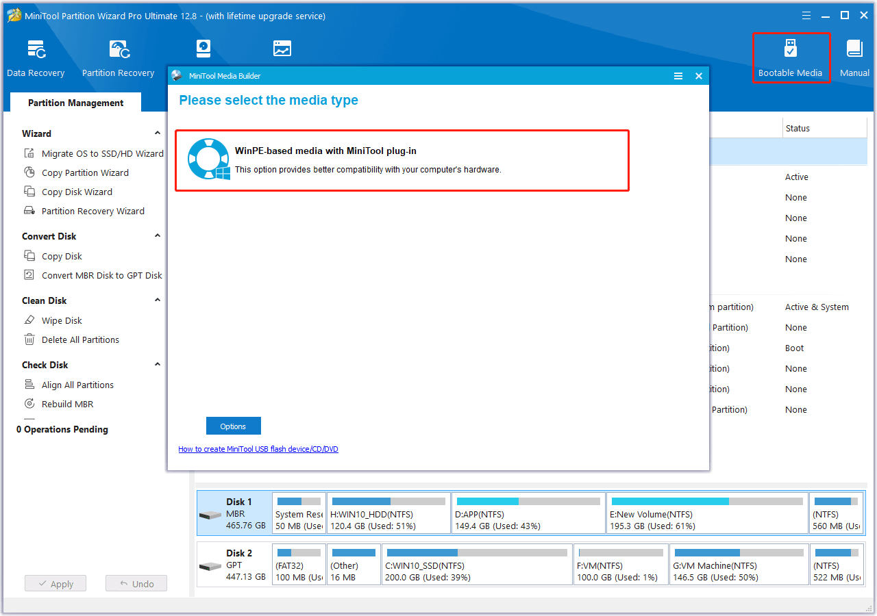 create bootable USB media