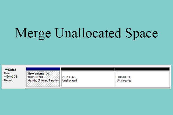 [Full Guide] How to Combine Two Unallocated Spaces in Windows 10/11