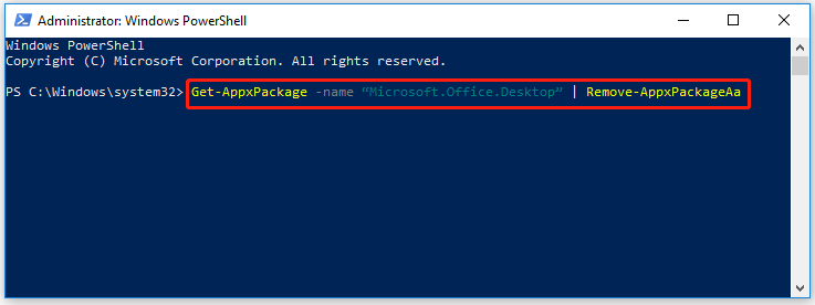 run command in Windows PowerShell