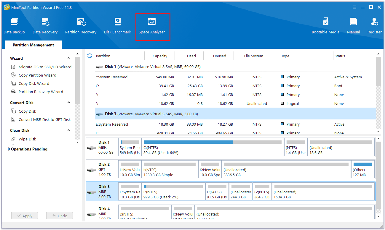 click Space Analyzer