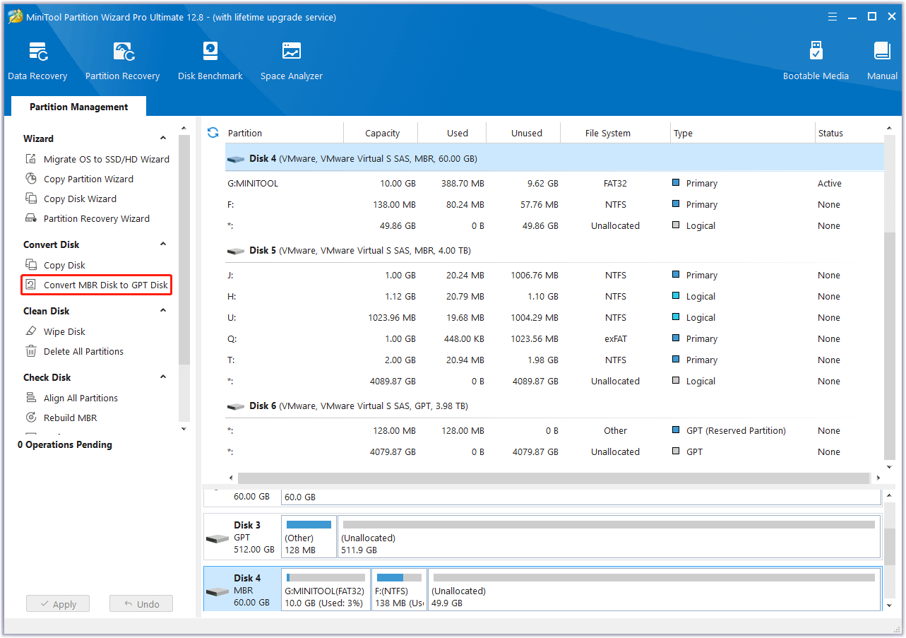 convert MBR to GPT