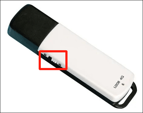 USB write-protect switch position