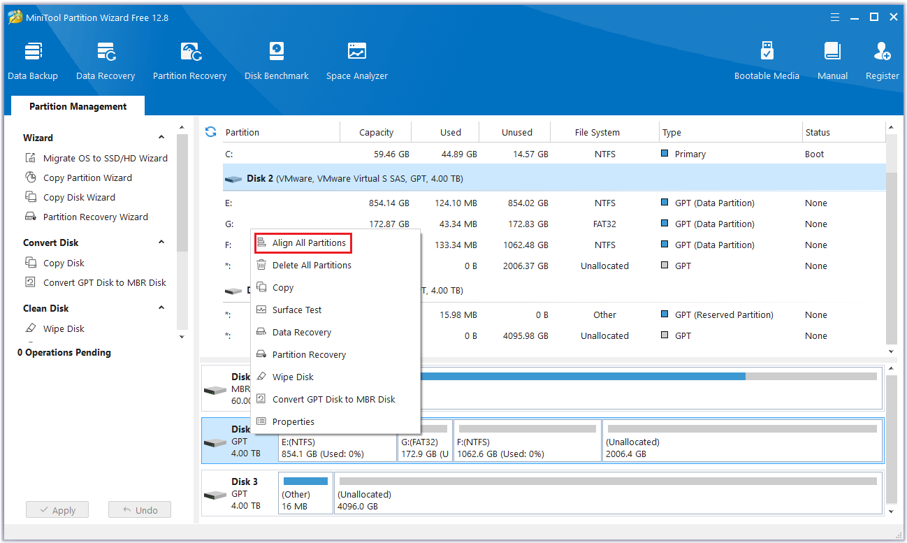 click Align All Partitions