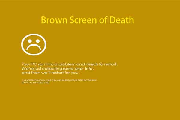 How to Fix Brown Screen of Death on Windows 10/11? Solved