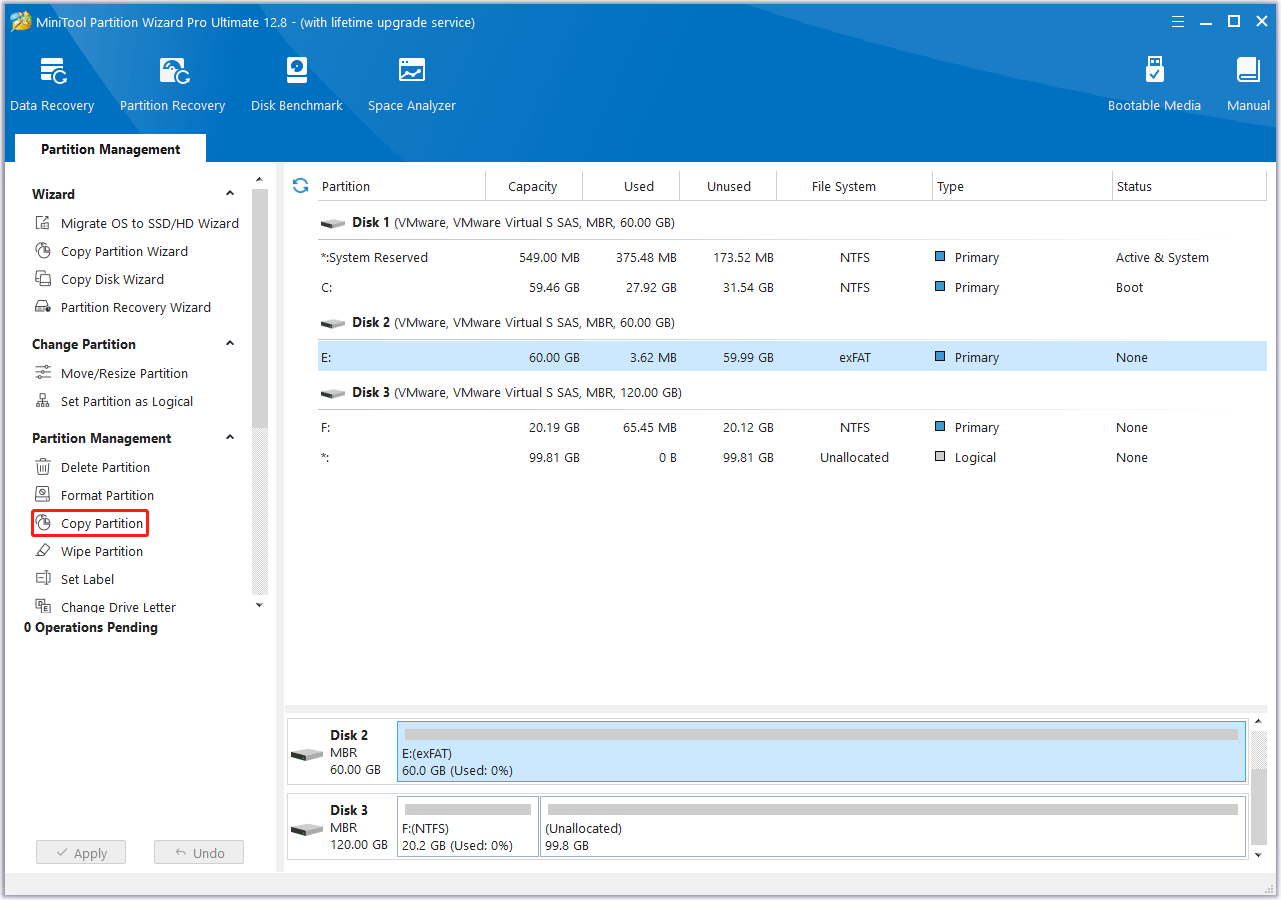 click Copy Partition