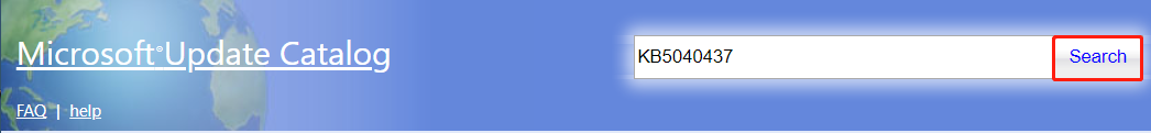 search KB5040437 on Microsoft Update Catalog