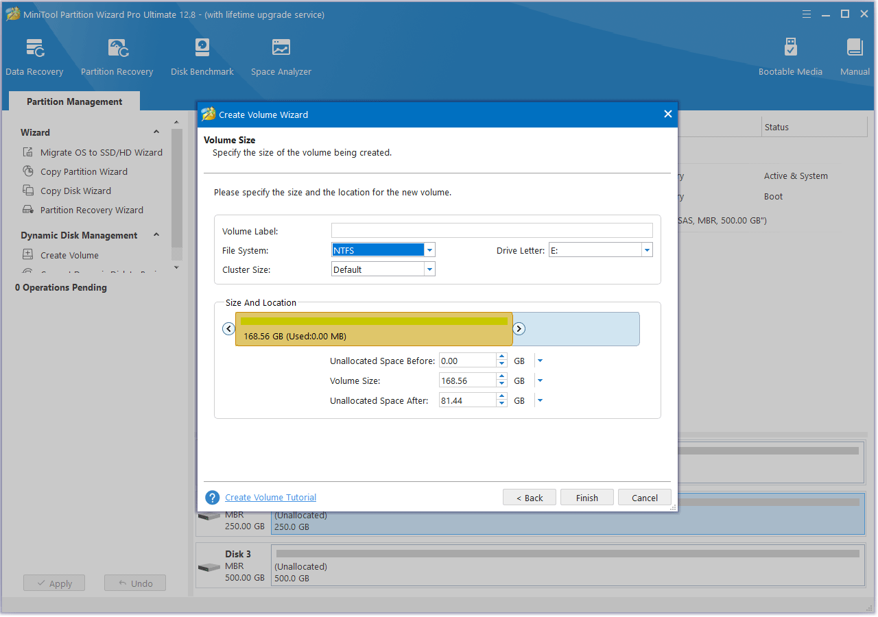 set parameter of a partition