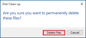 click Delete Files