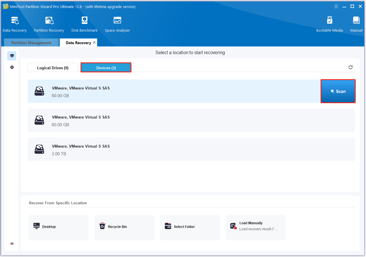 scan the Buffalo NAS hard drive