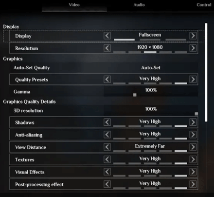 Soulmask in-game settings