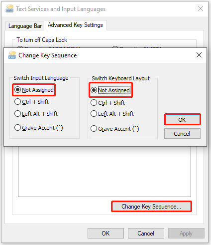 change the advanced language settings