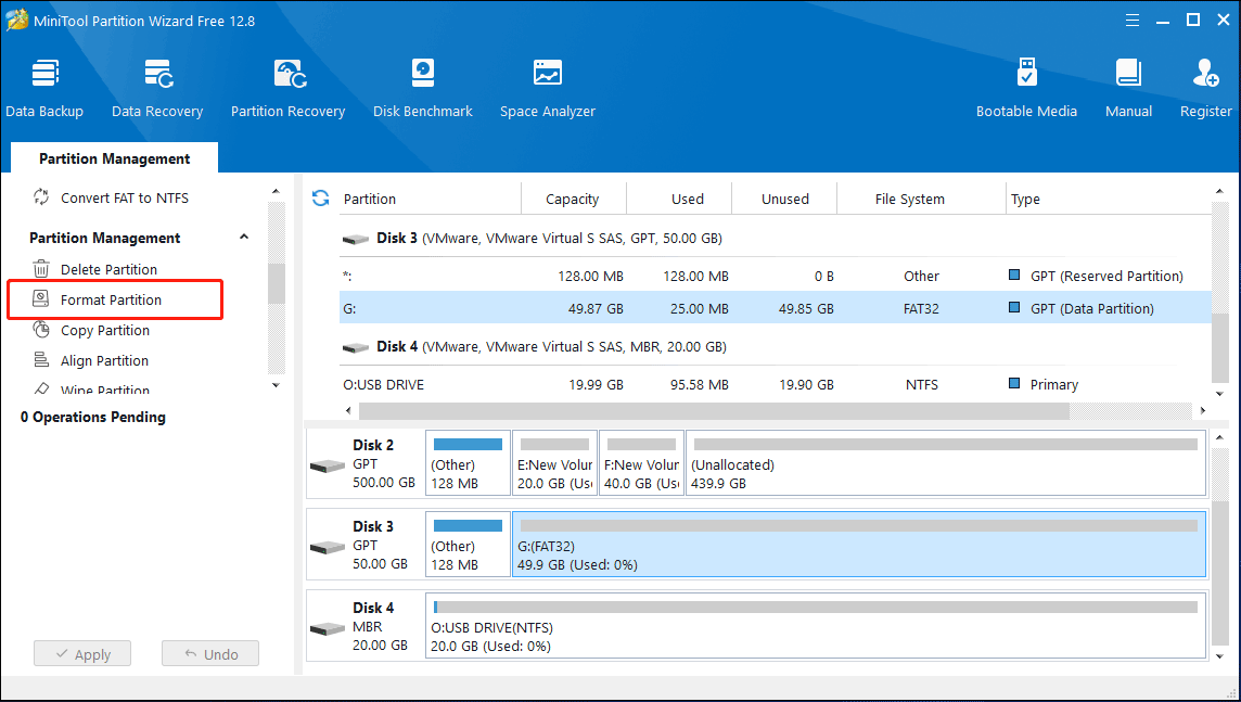 click Format Partition