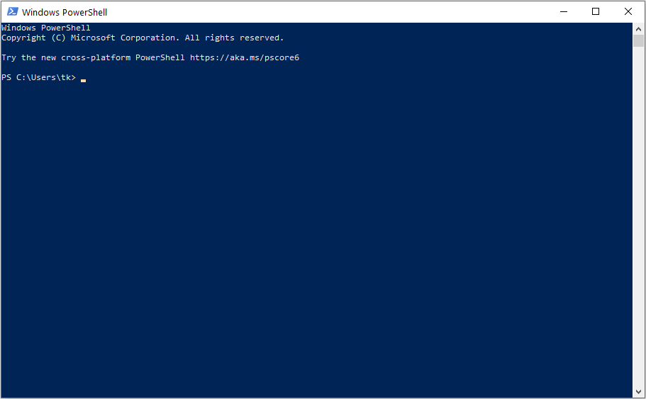 PowerShell interface