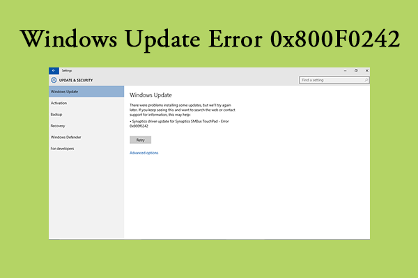 [Full Guide] 4 Solutions to Fix Windows Update Error 0x800F0242