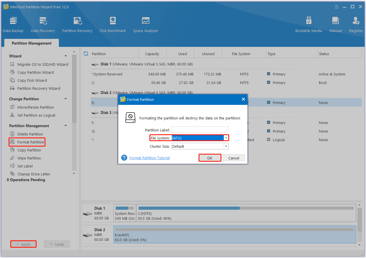 format USB drive to FAT32