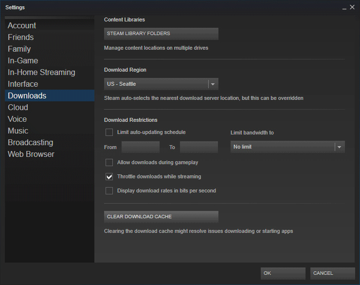 Steam clear download cache